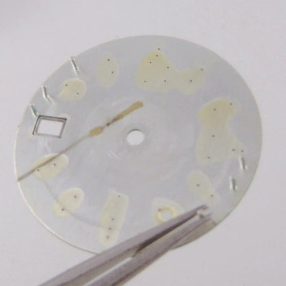 29MM Pilot Watch Dial Face for NH35 NH36 Dive Watch Mod Parts Silver Hand set Date Window Sterile Dial Plate Green Luminous