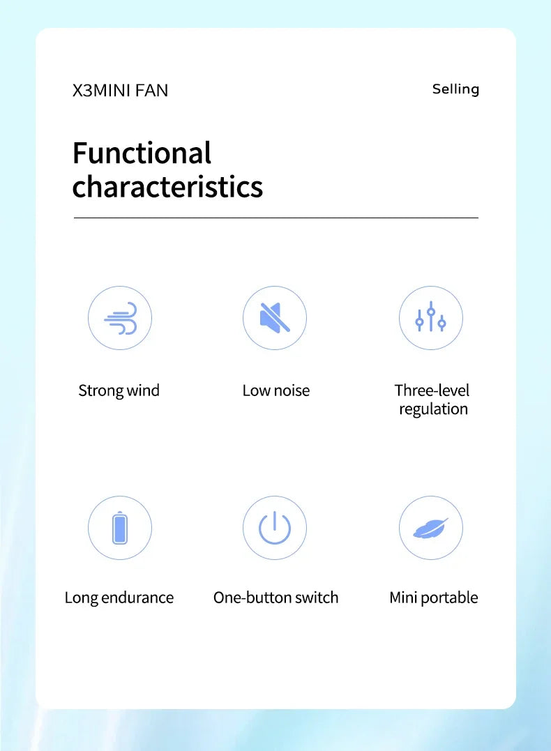 Mini Portable Fans Handheld USB Rechargeable Quiet Handheld Fans Air cooler Outdoor Travel Hand Fan ventilateur portable Fan