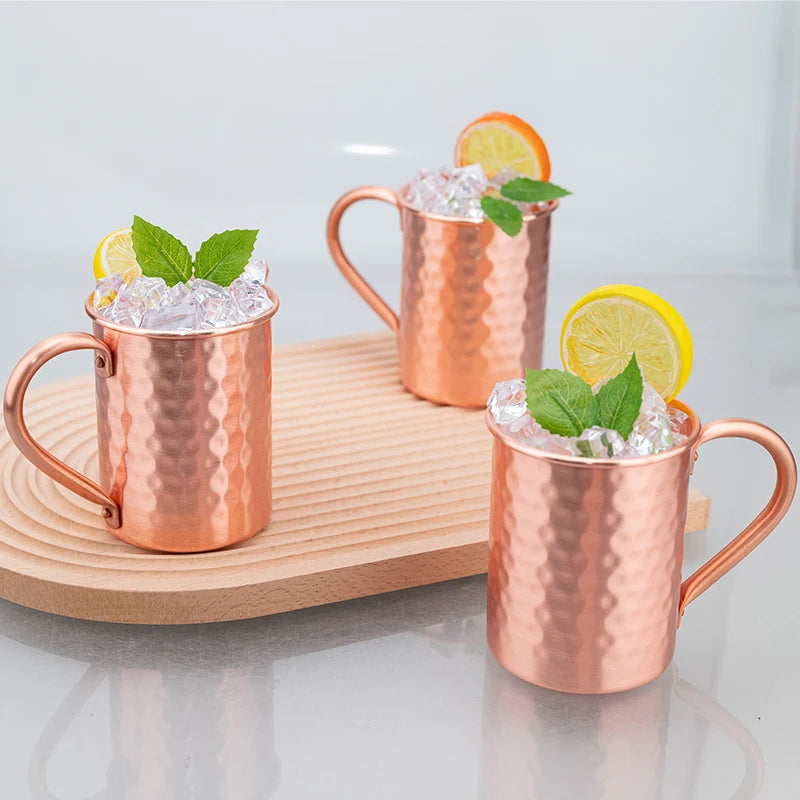 100% Copper Moscow Mule Mug 1/2/3/4PCS 400ml Durable Coppery Beer Mugs Coffee Mug Milk Cup Pure Copper Bar Cup
