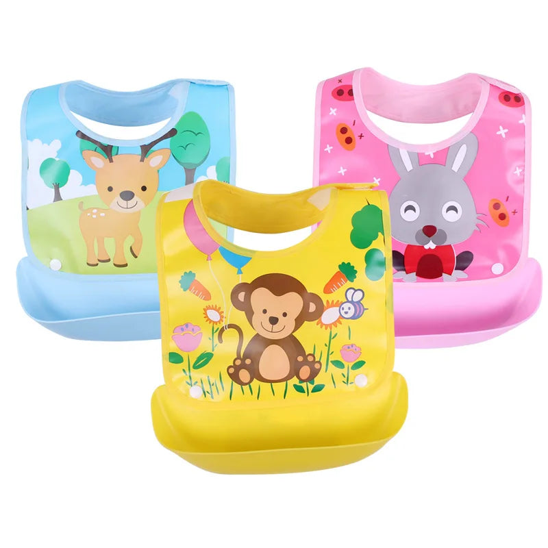 Baby Bib Imitation Silicone Waterproof Rice Pocket Food Eat Dinner Clothing Feeding After Meals Bavoir Tablier Слюнявчики