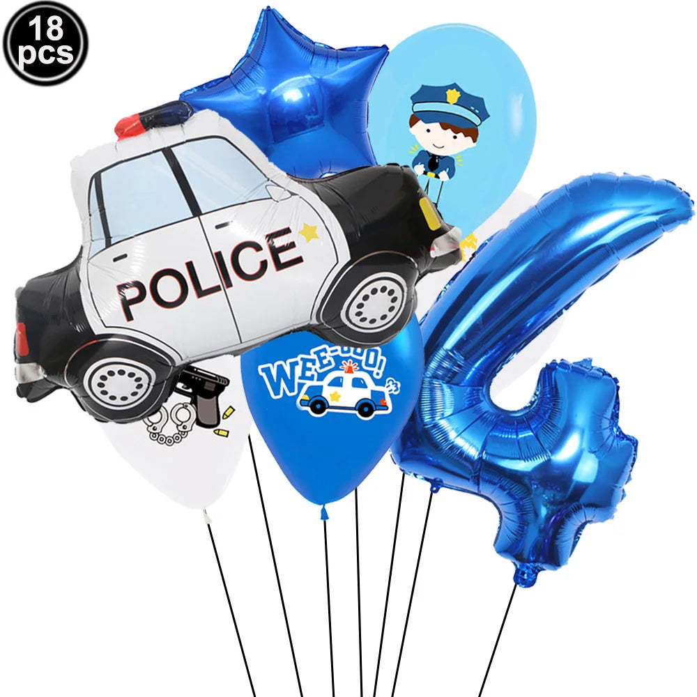 Police Party Birthday Decorations Tableware Police Party Plates Napkins Party Supplies Police Officer Theme Birthday Party Decor