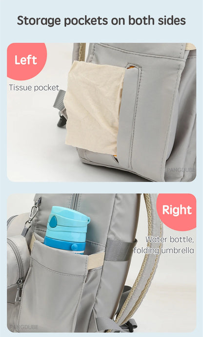 Mom Dad Backpack with Changing Pads Pacifier Bag Hooks for Stroller Maternity Mom Bag for Baby Accessories Diaper Bag