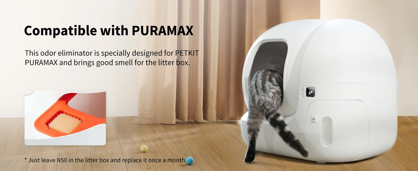 PETKIT N50 Odor Eliminator for PuraX PuraMax Cat Litter Box Odor Control Air Purifying Refills Use for Cat Deodorant Cubes