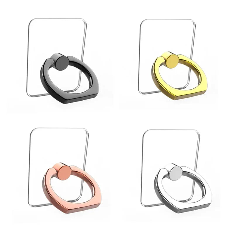 Transparent  Cell Phone Ring Holder Stand 360° Degree Rotation Clear Finger Grip Kickstand Compatible iPhones or Phone Case