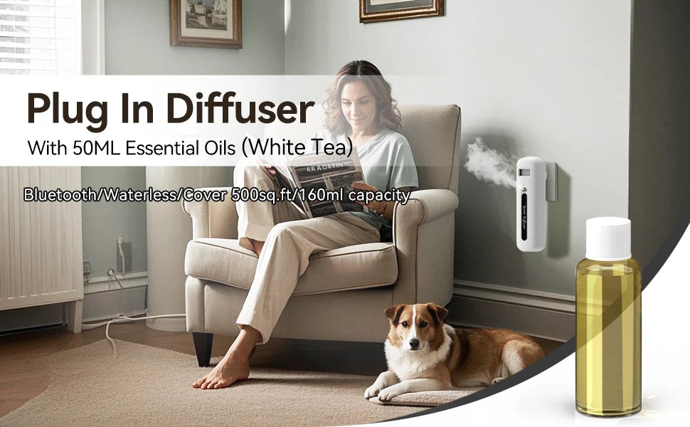 Smart Essential Oil Diffuser Home Plug In Diffuser With LED Screen Visual Intelligent Control with Timer for Home Office Hotel