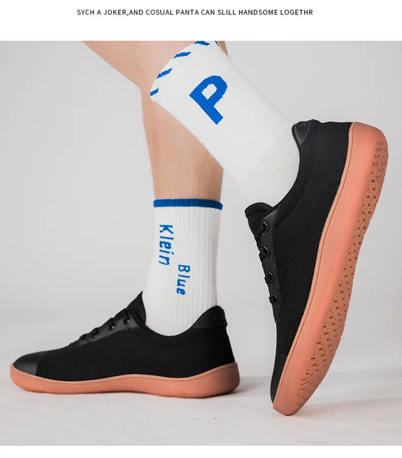 Sneakers for Men New Wide Barefoot Sneaker Fashion Flats Soft Zero Drop Sole Wider Toe Light Weight Fashion Shoes Plus Size