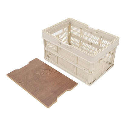 Foldable Camping Picnic Basket with Movable Board Large Capacity Multifunction Handheld Storage Box Home Organization