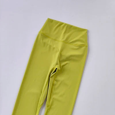 Yoga Pants Without Embarrassment and Nudity Women's High Waisted and Belly Closed Runningtight Fitting Traceless Fitness Legging