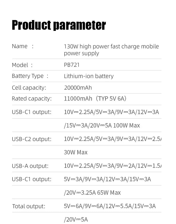 200W PD3.1 Power Bank 25000mAh with TFT Color Screen, 100W Fast Charging for Laptop and Phone, Portable Power Bank