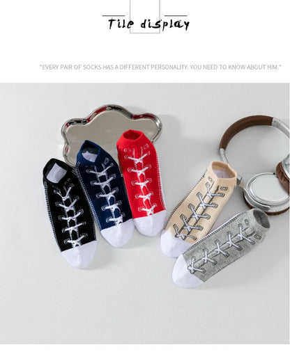 5 pairs of autumn and winter men's sports socks for summer leisure, sweat wicking, comfortable, lightweight, breathable basketba