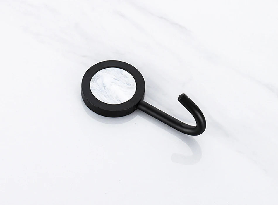 Gold Robe Hook Space Aluminum Wall Mounted Adhesive Hat Key Hooks Coat Towel Holder Home Decor For Kitchen Bathroom Hardware