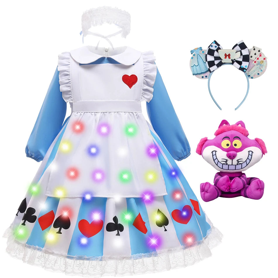 Girl Alice Costume Halloween Maid Lolita Dress Kids Cosplay Servant Family Party Fancy Clothing New Arrival
