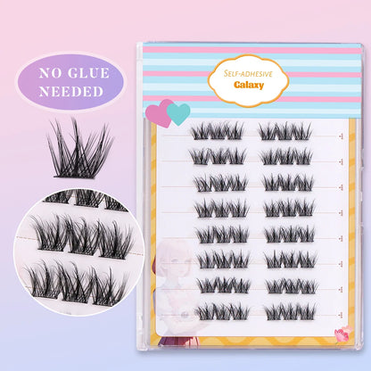 Lashprofessor Glue-Free DIY Self-adhesive False Eyelashes Self-adhesive Reusable DIY Segmented Lashes No-Glue DIY Cluster Lashes
