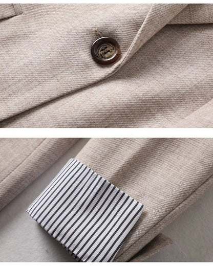 Office Lady Casual Blazers For Women 2024 Autumn Fashion Single Button Long Sleeve Outerwears New In Coats & Jackets Elegant