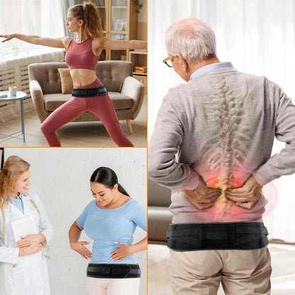 1PCS Lightweight Back Brace for Lower Back Pain – Breathable Mesh Design & Adjustable Straps-Ideal for Men & Women Under Clothes