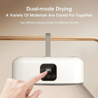 Mini Portable Foldable Electric Dryer with Intelligent Timer Fast Drying Household Cabinet Compact Travel Drying Bag Included