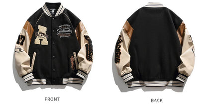 2024 Men's Baseball Jacket Casual Splicing Embroidery Baseball Uniform Autumn Outdoor Jacket Anti-Wind Casual Coat Mens Clothes