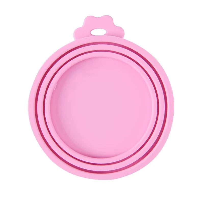 Reusable Pet Food Can Cover and Spoon Portable Dogs Cat Storage Tin Cap Lid Seal Cover Health Pet Supplies Pet Silicone Lids Can