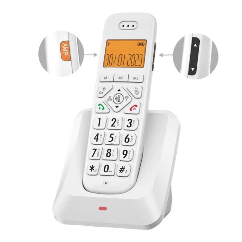 E56B D1011 Digital Cordless Handheld Phone for Business Offices Home Low Radiation