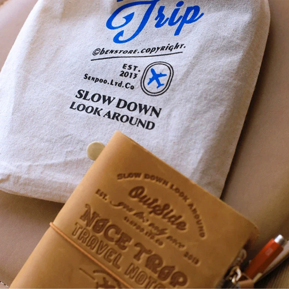 Fromthenon A6 A7 Loose Leaf Notebook Storage Bags Traveler Notebook Journal Storage Bag Planner Drawstring Stationery Supplies