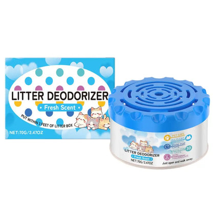 Litter Box Deodorizer Odor Eliminator Litterbox Deodorizer Cat Litter Scent Deodorizer Smell Eliminator Odor Absorber Gel