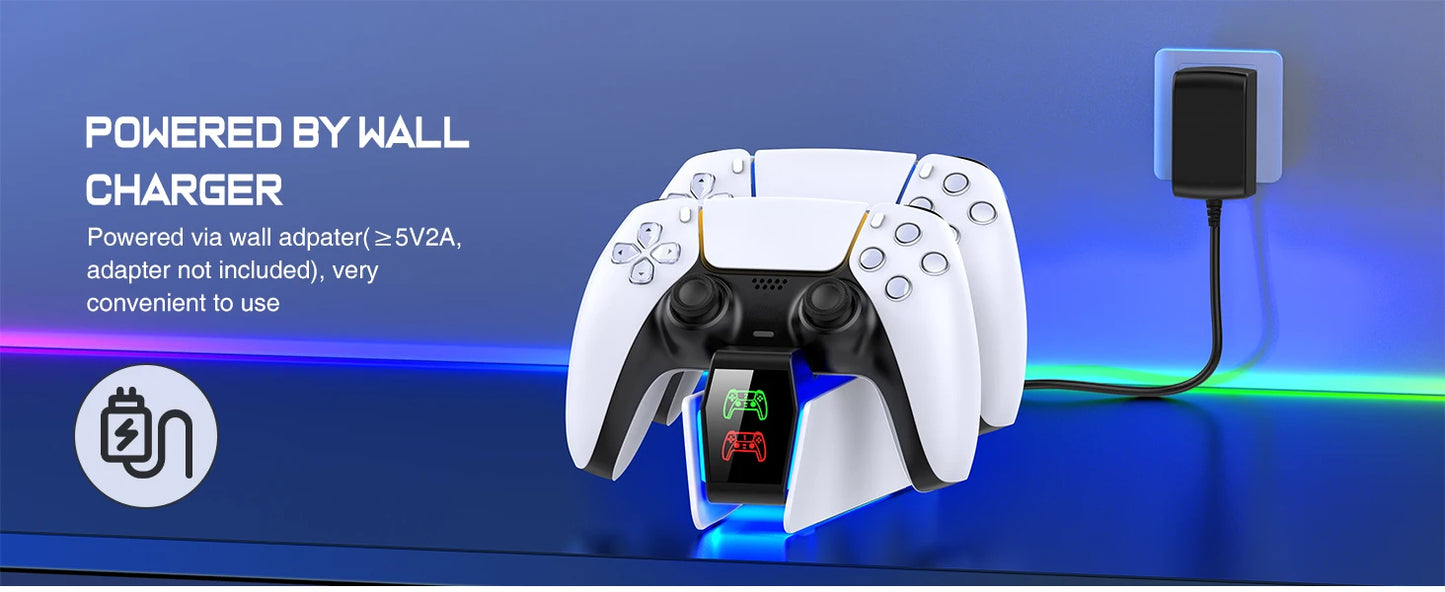 Controller Charging Station For PlayStation 5 Dual Fast Charger LED Indicator Charging Stand Docking Station ps5 accessories