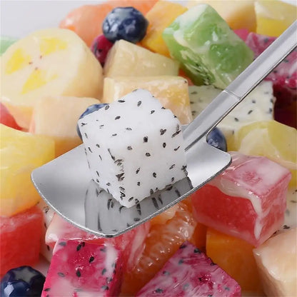 4pcs/Set Shovel Spoon Shovel Spoon Stainless Steel Tea Spoon Creative Coffee Spoon Household Eating Watermelon Shovel Spoon Ice