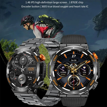 Smart Watch Men Bluetooth Call Health Monitor Sports Smart Watch IP67 Waterproof Outdoor Sports Watch 100+ Sports Modes