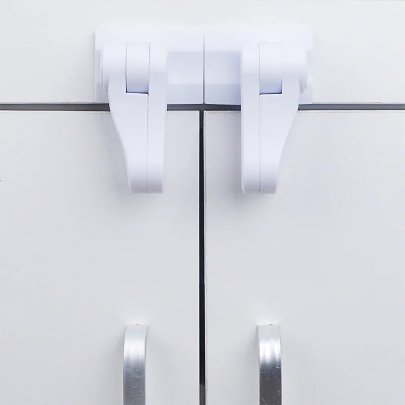 4PCS Child Safety Door Level Handle Locks Anti-open Door Security ProtectionUniversal Drawer Cabinet Refrigerator Oven Door Lock