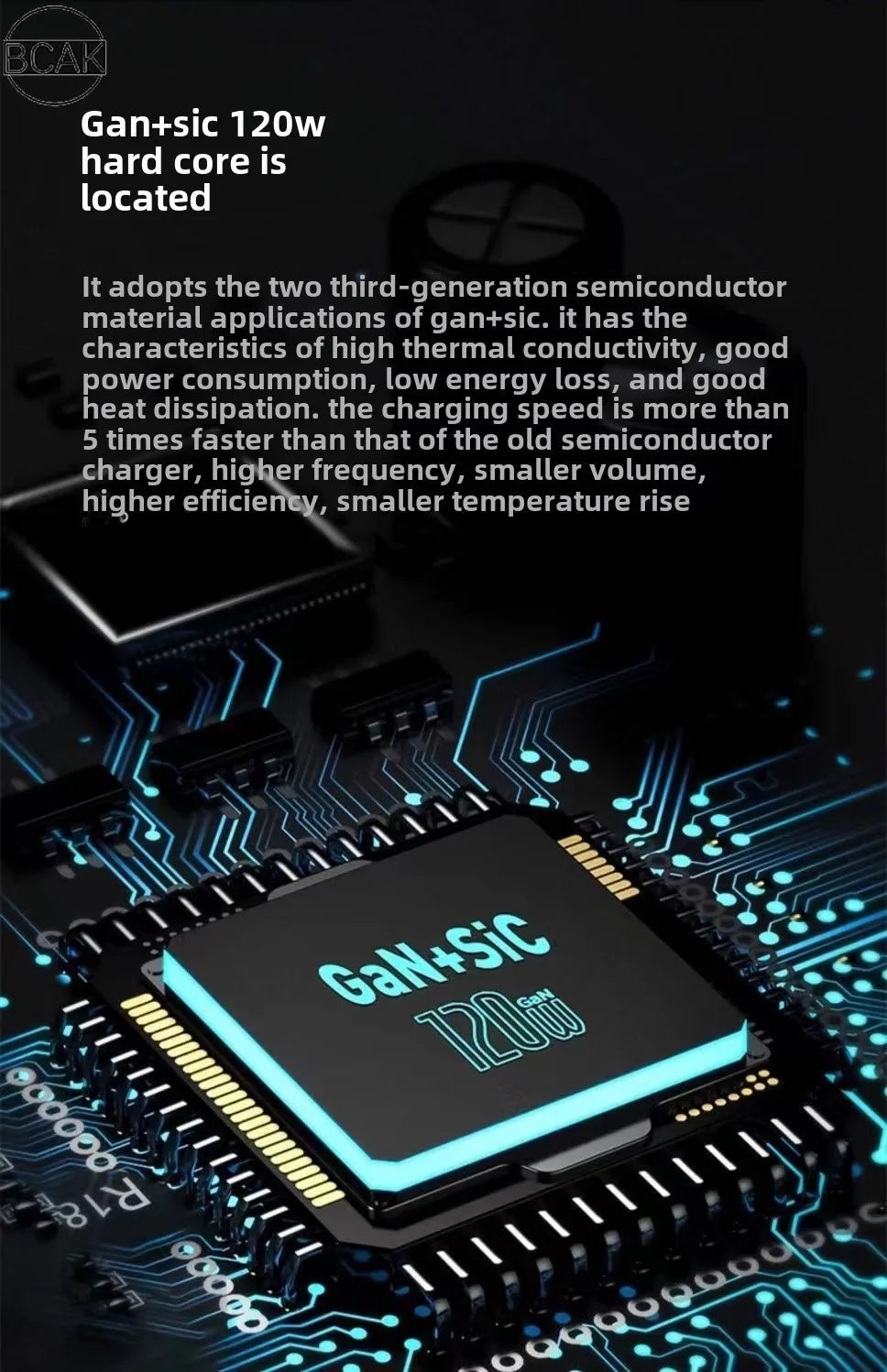 Quality BCAK New 120W Power Bank 20000mAh Super Fast Charging Large Capacity Mobile Power Supply