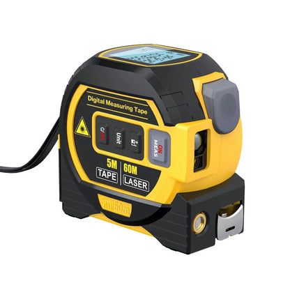 Laser Tape Measure 3 In 1 Digital Tape Measure High Precision Laser Rangefinder Steel Tape Measure High Elasticity
