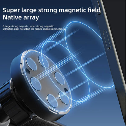 Magnetic Car Phone Holder with Hook Air Outlet Mobile Phone Holder Stand 360° Rotate Magnet Mount Bracket In Car For iPhone Xiao