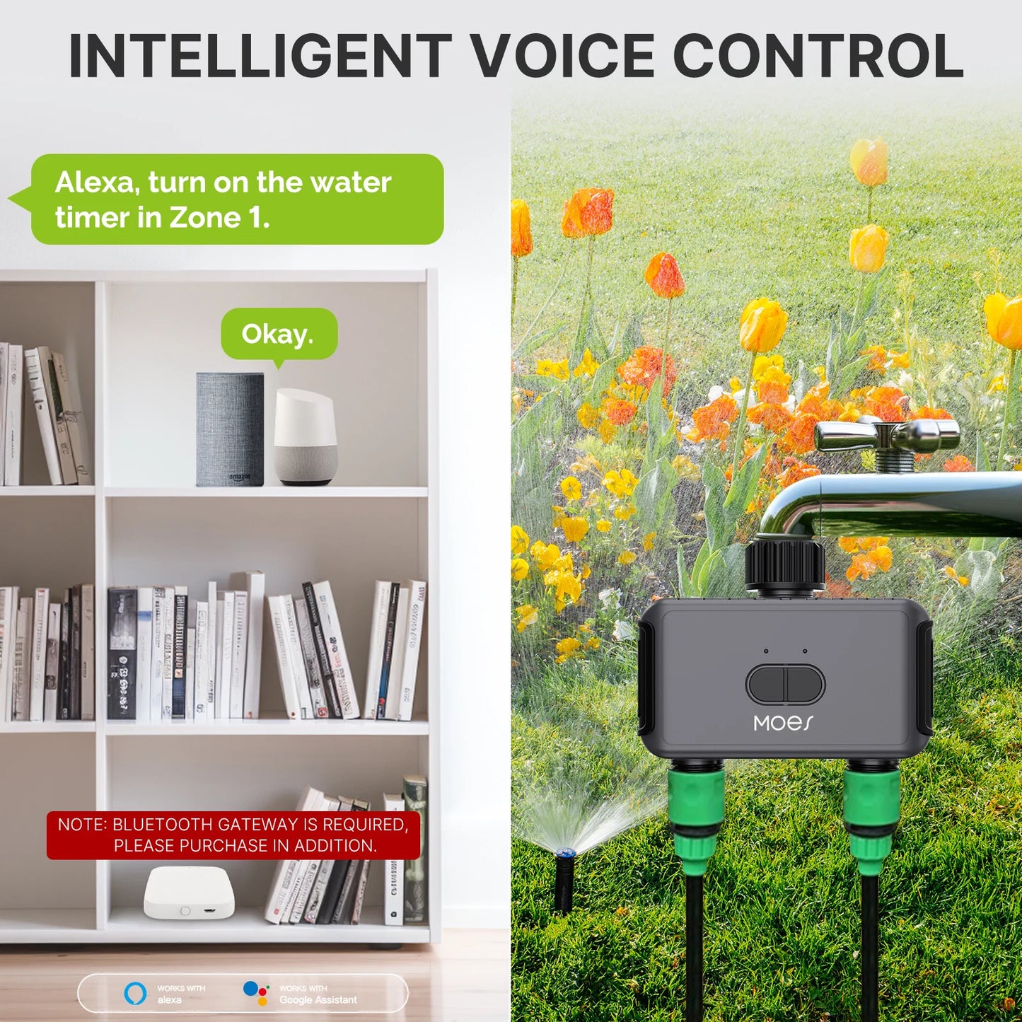 Smart Bluetooth Sprinkler Timer - Auto-Programmable Water Controller with 2-Way Rain Delay, Filter Washer & App Control