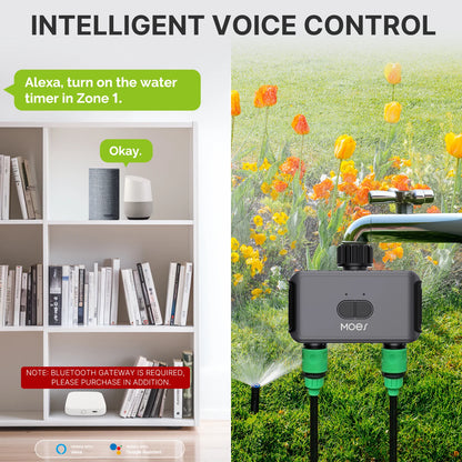 Smart Bluetooth Sprinkler Timer - Auto-Programmable Water Controller with 2-Way Rain Delay, Filter Washer & App Control