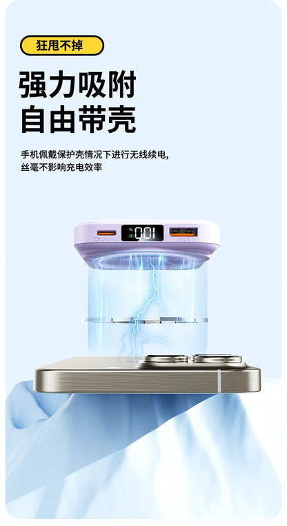 Portable 20000mAh Power Bank 22.5W Fast Charging Wireless Charging Station for iPhone & iWatch & Galaxy Watch for Phones Airpods