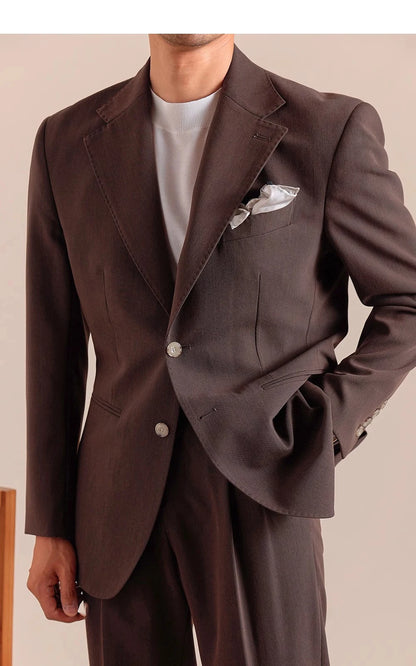 Designer Suit Two Piece Wedding Party Suit Groom Banquet Men Suit Italian Vintage Single Breasted Slim Fit Costume Homme Mariage