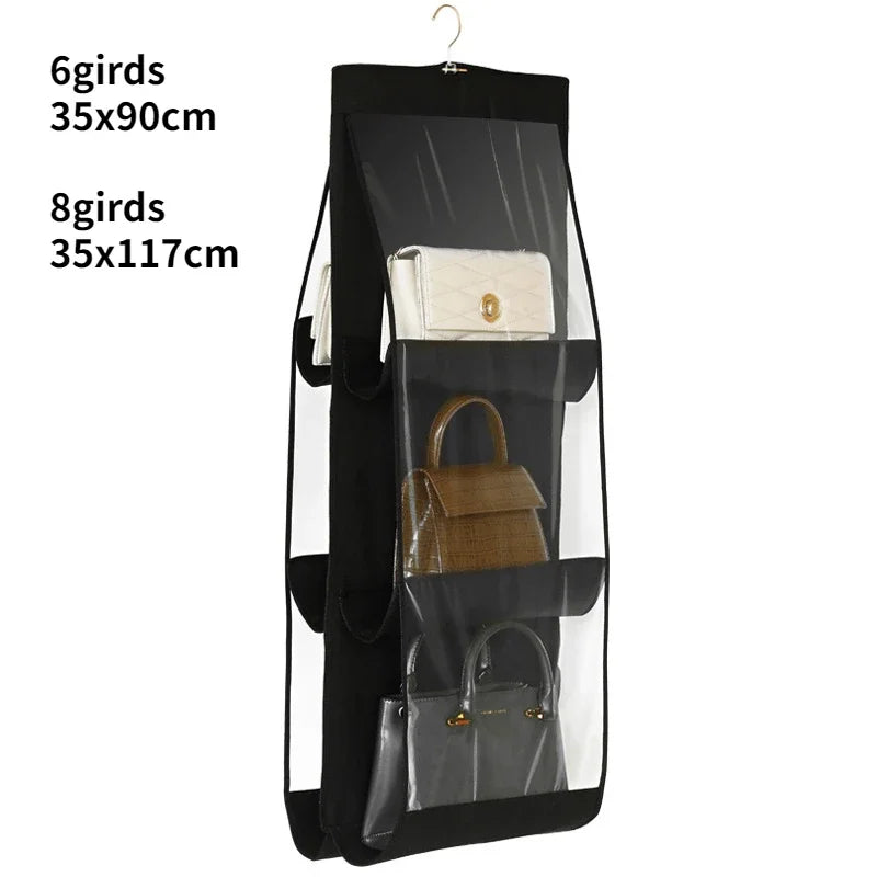 Bag Storage Hanging Handbag Organizer Wardrobe Closet Storage Transparent Three-dimensional Storage Box Home Organization