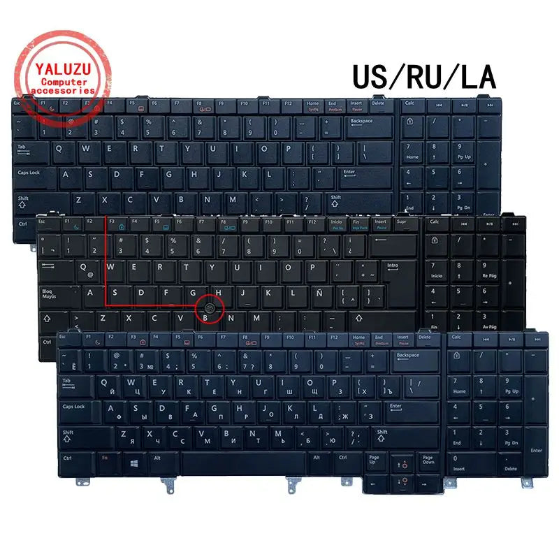 US/RU/LA Laptop Keyboard For Dell Latitude E6520 E5520 E5530 E6530 M4700 M6700 M4600 M6600 M4800 M6800 E6540 P14F P15G P19F P25G