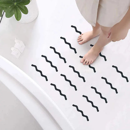 12/24Pcs S Shaped Self-Adhesive Anti Slip Strips Waterproof Safety Strips Shower Stickers Non Slip Tape For Bathtub Stairs Floor