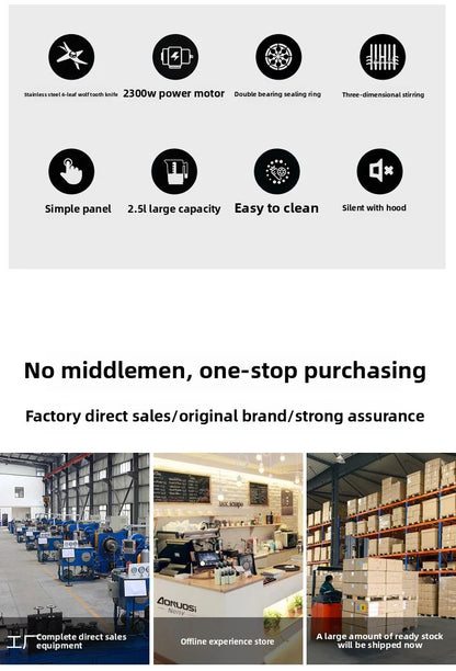 Wholesale 2L Blender for Business Household Smoothie Maker 23000r/min Stainless Steel Blade Restaurant Ice Blender Easy-Clean