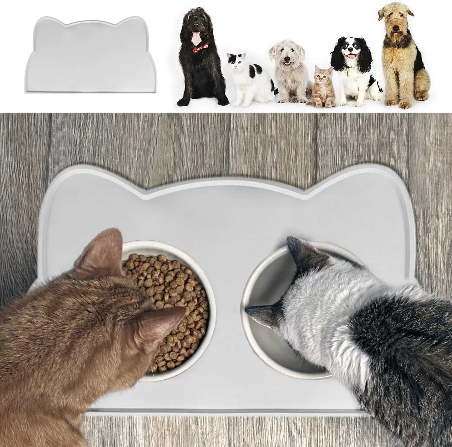Silicone Pet Feeding Dog Cat Bowl Food Mat Non-Stick Waterproof Pet Food Feeding Pad Puppy Feeder Tray Water Cushion Placemat