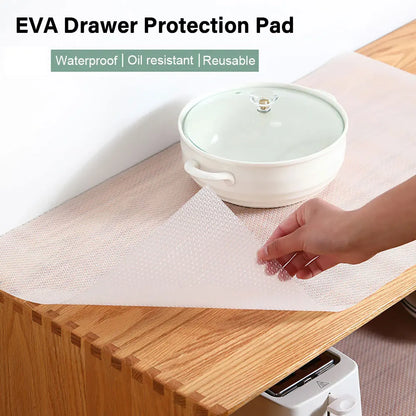 Reusable Shelf Liners Cabinet Mat Drawer Mat Moisture-Proof Waterproof Dust Anti-Slip Fridge Kitchen Table Pad Paper