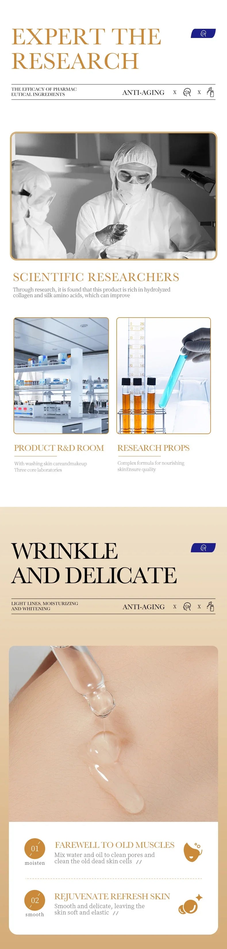 SADOER Collagen Serum skincare Facial Essence Liquid Firming Moisturizing Soothing Nourishing Face Serum Skin Care