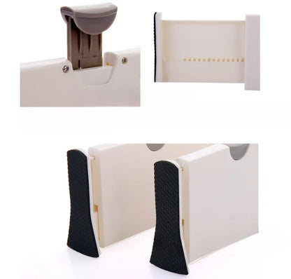 T Drawer Divider Adjustable Home Organization Dividers White Plastic Partition Holder Creative Retractable Drawer Dividers