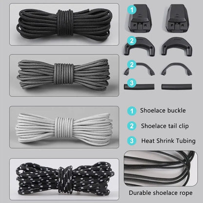 1Pair Without Ties Quick Lace Kit Round Tennis Creative Lazy Shoe Laces Running Sneakers Shoelaces for Salomon Shoe Accessories