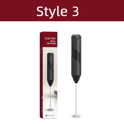 Electric Milk Frother Milk Blender Handheld Drink Mixer with Steel Stand Foam Maker Whisk Mini Blenders for Coffee Hot Chocolate
