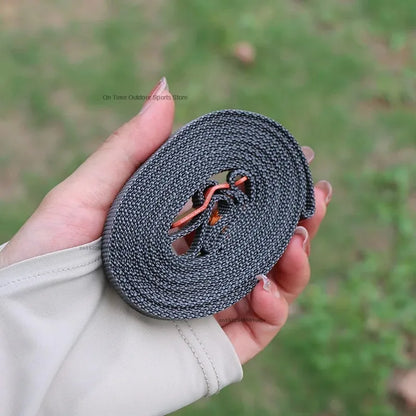 200cm Camping Outdoor Travel Equipment Durable Quick Release Luggage Strap with Stainless Steel Buckle Hook Release Type Gear