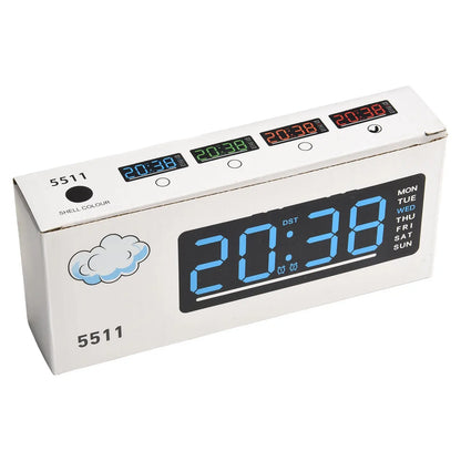 Silent Digital Alarm Clock for Babies,LED Bedside Clock with Night Light Multiple Functions | Adjustable Tone Volume