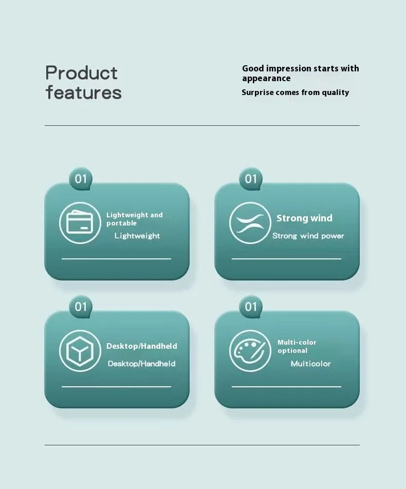 L617-Handy Handheld Fan - Small Size, Great for Travel, Commute and Daily Use