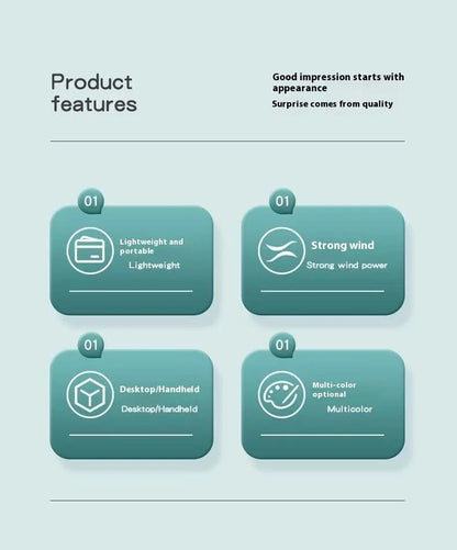 L617-Handy Handheld Fan - Small Size, Great for Travel, Commute and Daily Use